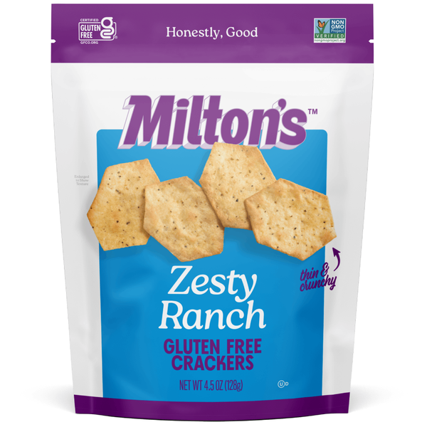 Milton's Gluten Free Crackers, Zesty Ranch