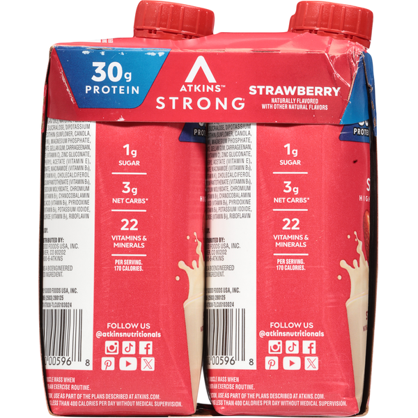 Atkins Strong Strawberry High Protein Shake