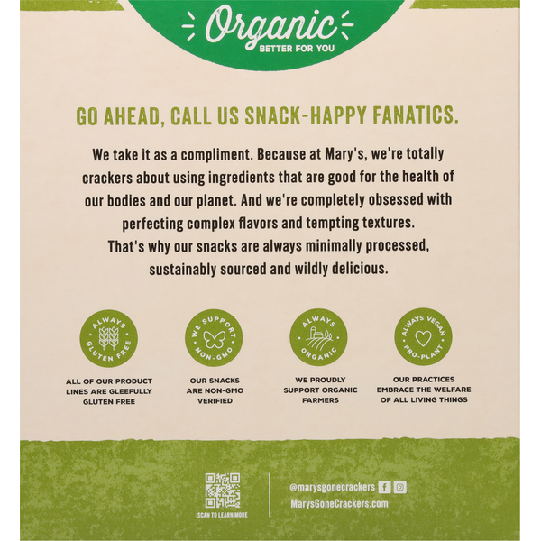 Mary's Gone Crackers Crackers, Organic, Herb, Original