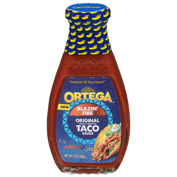 Ortega Blazin' Fire Taco Sauce, Original Hot Taco Sauce, Kosher