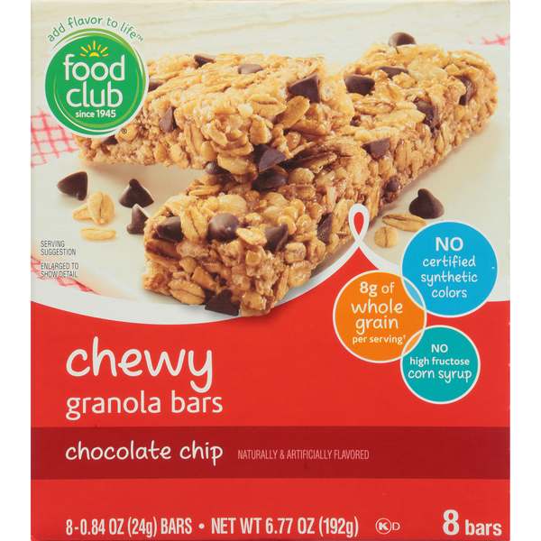 Food Club Chocolate Chip Chewy Granola Bars