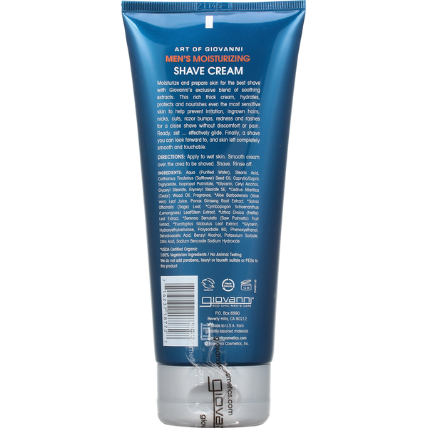 Giovanni Shave Cream, Moisturizing, Cedarwood Collection, Men