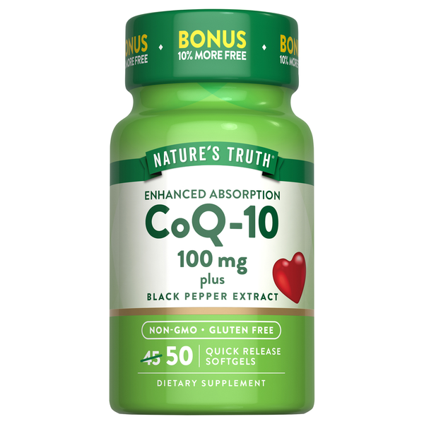 Nature's Truth Co Q-10 + Blk Pep Softgels