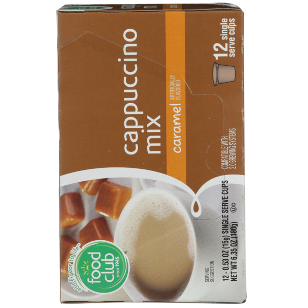 Food Club Caramel Cappuccino Mix Single Serve Cups
