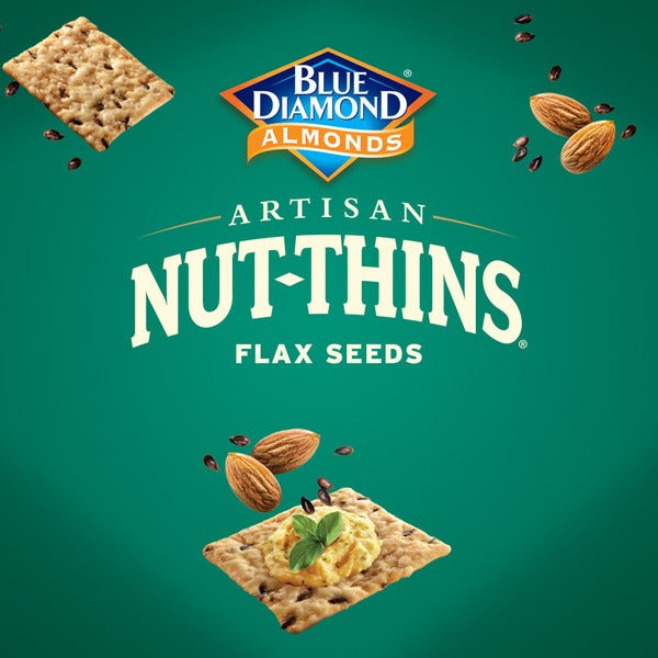 Blue Diamond Artisan  Crackers, Flax Seed