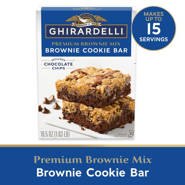 GHIRARDELLI Brownie Cookie Bar, Premium Brownie Mix
