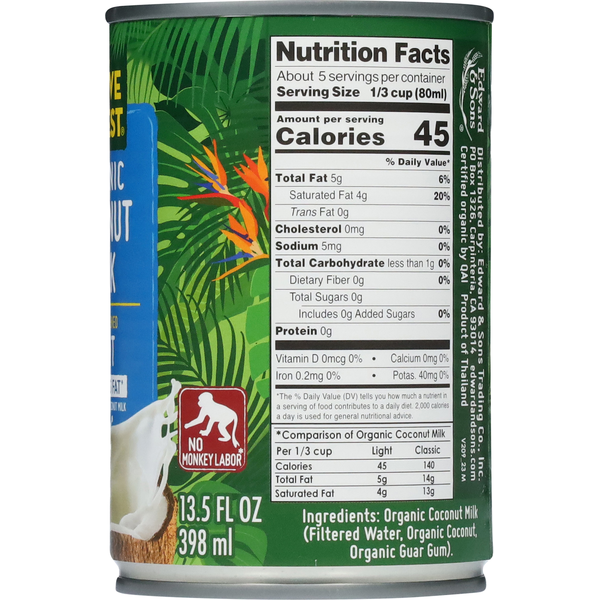 Native Forest Organic Light Unsweetened Coconut Milk