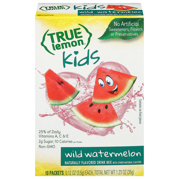 True Lemon Drink Mix, Wild Watermelon, Kids