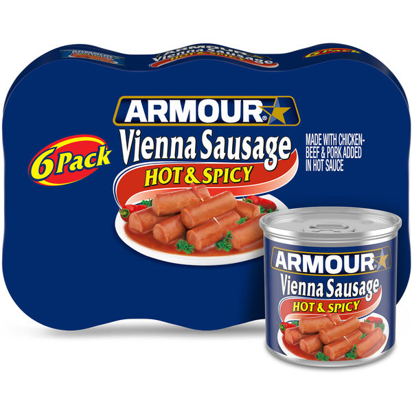 Armour Hot & Spicy Flavored Vienna Canned Sausage
