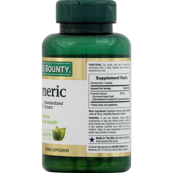 Nature's Bounty Turmeric, 538 mg, Capsules