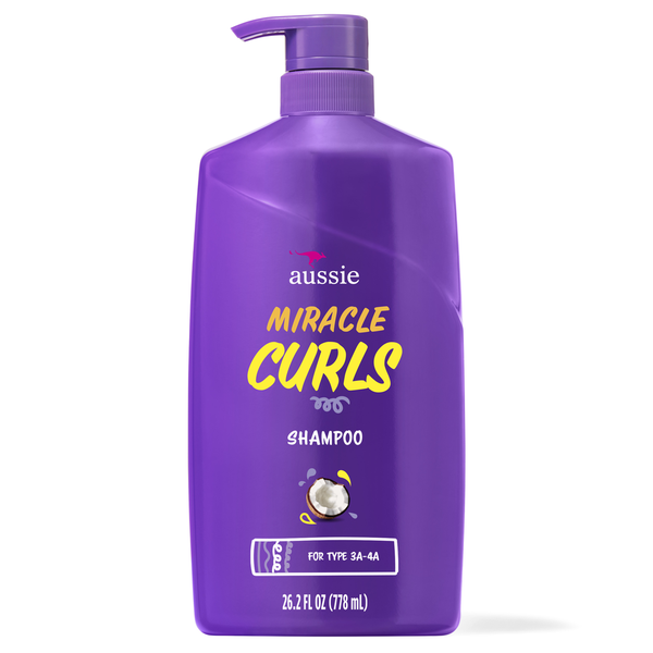 Aussie Miracle Curls with Coconut & Jojoba Oil, Paraben Free Shampoo