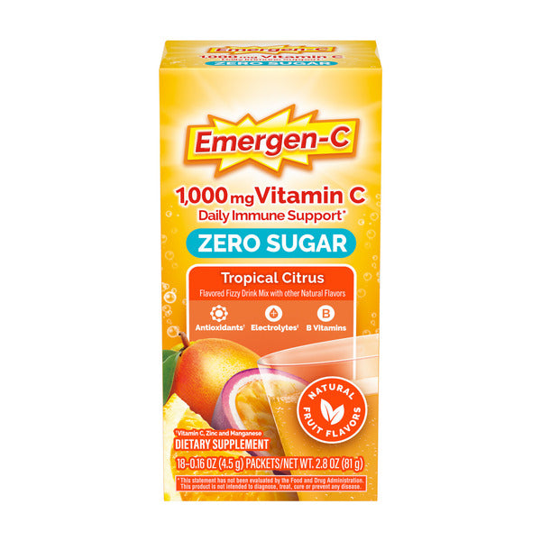 Emergen-C Zero Sugar Immune Support Powder