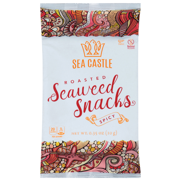 Sea Castle Seaweed Snacks, Spicy, Roasted