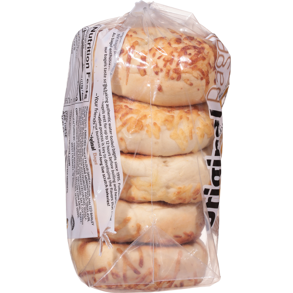 Original Bagel Bagels, New York Style, Kettle Boiled, Asiago