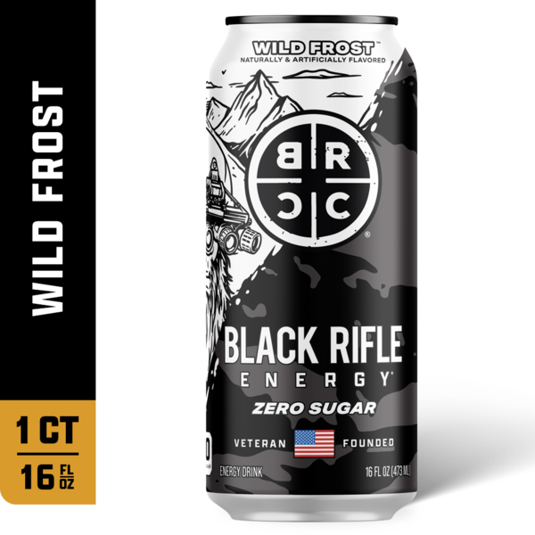 Black Rifle Energy  Wilde Frost Energy Drink Zero Sugar
