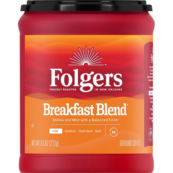 Folgers Coffee, Ground, Mild, Breakfast Blend