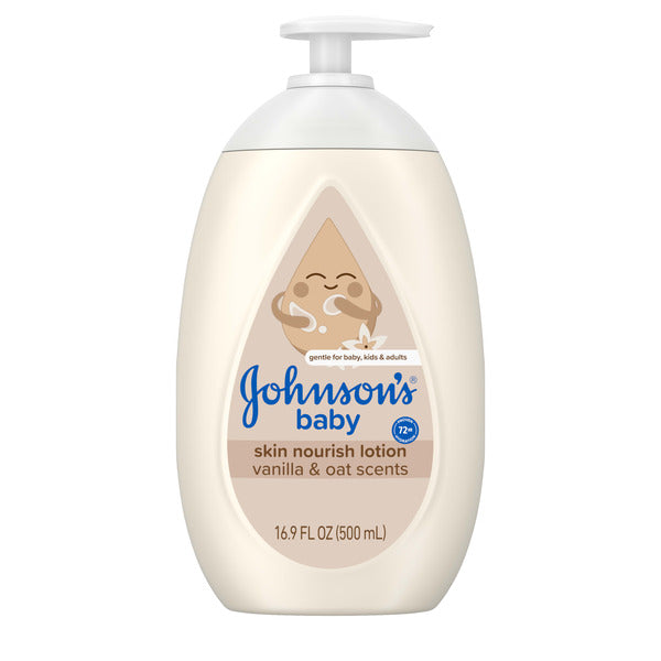 Johnson's Johnson's Skin Nourish Baby Lotion, Vanilla & Oat Scents, 16.9 fl. oz
