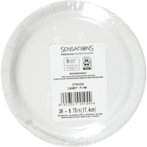 Sensations Candy Pink Premium Paper Plates