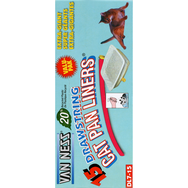 Van Ness Cat Pan Liners, Drawstring, Extra-Giant, Valu-Pak
