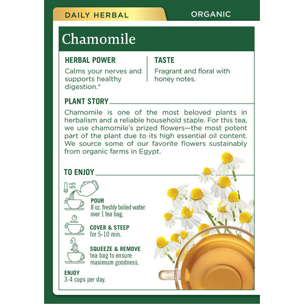 Traditional Medicinals Organic Chamomile, Caffeine Free Herbal Tea