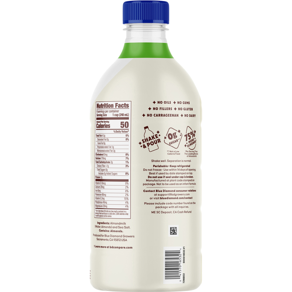 Blue Diamond Unsweetened Simple Almondmilk
