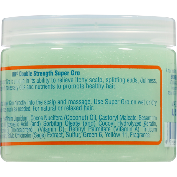 Bronner Bros Super Gro, with Vitamin E, Double Strength