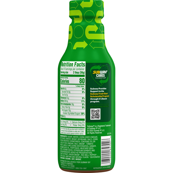 Subway Sauce, Sweet Onion Teriyaki