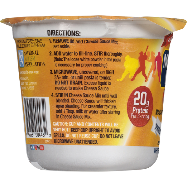 Muscle Mac Macaroni & Cheese, High Protein, White Cheddar, Pro