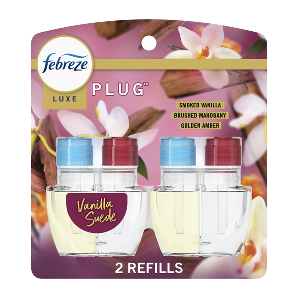 Febreze Air Freshener Scented Oil Refill Warm Vanilla Suede Scent