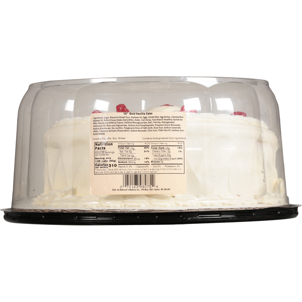 Sabrina's Cake, Vanilla, Gold, 10 Inch