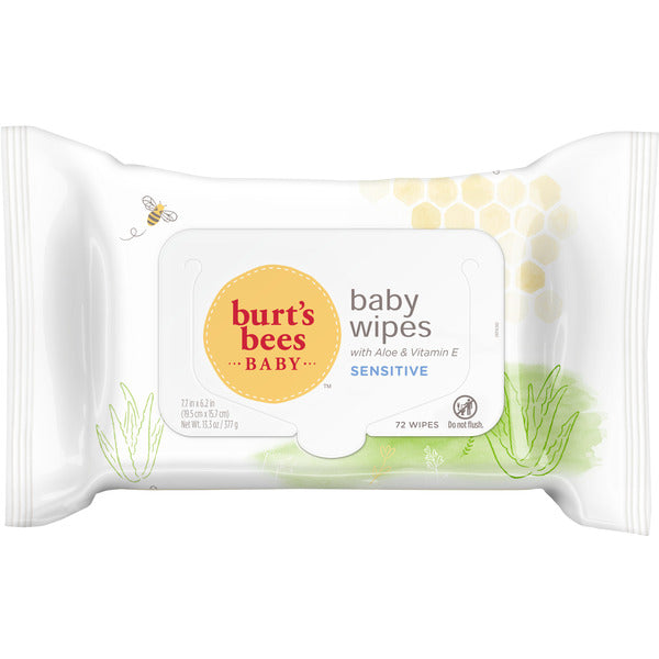 Burt's Bees baby wipes packaging on a white background