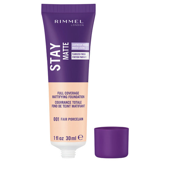 Rimmel London Stay Matte Mattifying Foundation Fair Porcelain 001