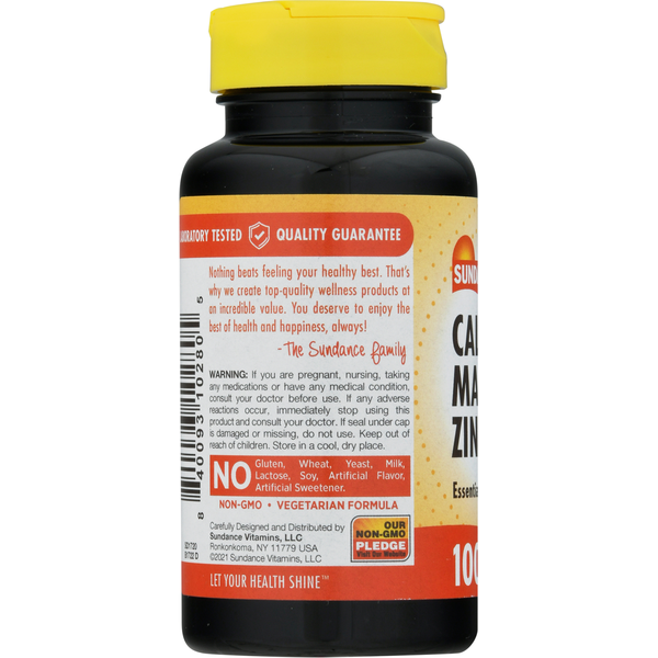 Sundance Vitamins Calcium Magnesium Zinc, Coated Caplets