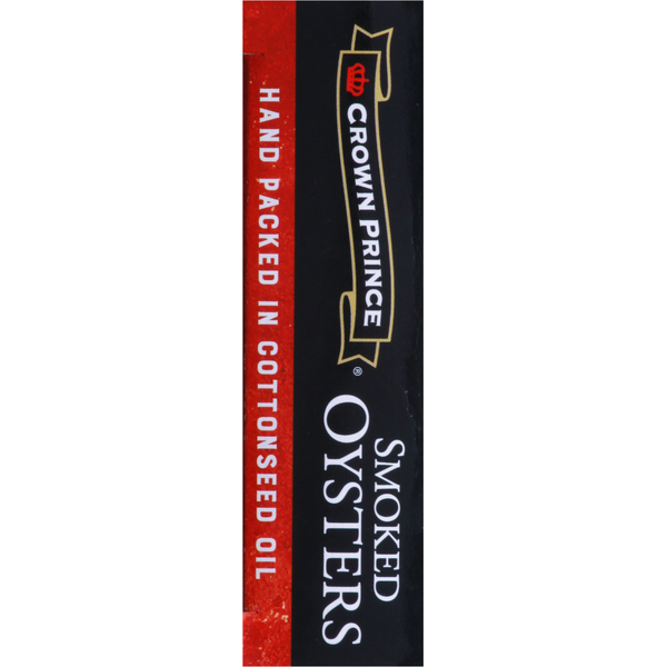 Crown Prince Fancy Whole Smoked Oysters in Cottonseed Oil