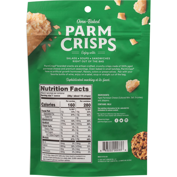 ParmCrisps Oven-Baked Jalapeno Cheese Snack