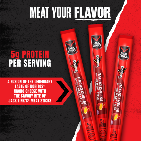 Jack Link's Beef Jerky Doritos Nacho Cheese Meat Stick