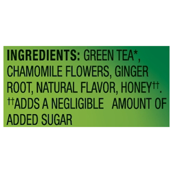 Lipton Tea Bags Honey Ginger Green Tea
