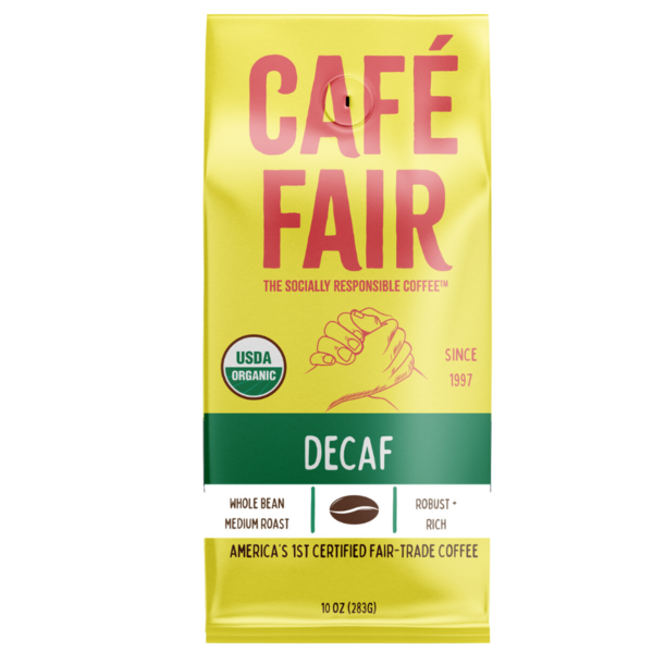Café Fair Organic Decaf Original, Whole Bean Coffee, Fair Trade