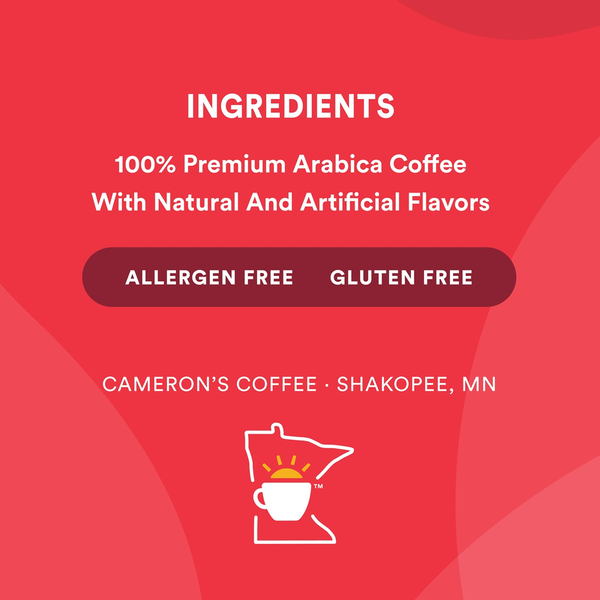 Cameron's Coffee, Light Roast, Vanilla Hazelnut, Pods