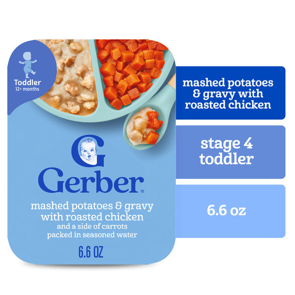 Gerber Mashed Potatoes & Gravy with Roasted Chicken Toddler Meal