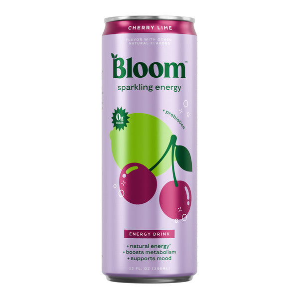 Bloom Sparkling Energy Carbonated Cherry Lime Sparkling Energy Drink