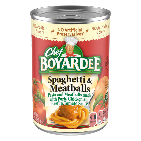 Chef Boyardee Spaghetti and Meatballs in Tomato Sauce, Ready-to-Eat Meal