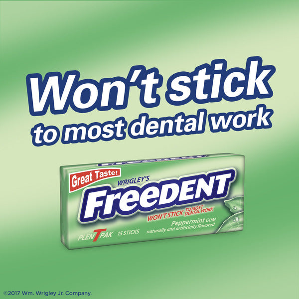 Freedent Peppermint Chewing Gum Single Pack Stick