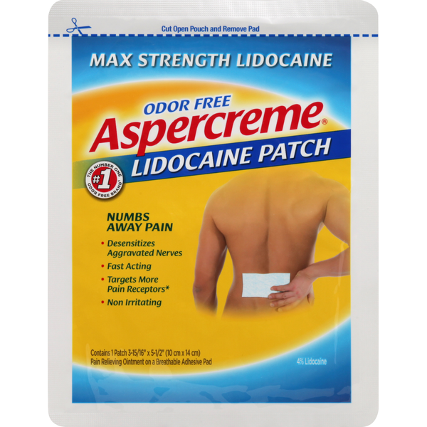 Aspercreme Lidocaine Patch, Max Strength