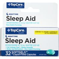 TopCare Sleep Aid, Nighttime, 50 mg, Softgels️