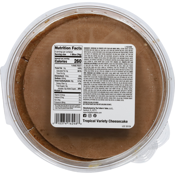 The Father’s Table Tropical Variety Cheesecake