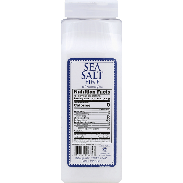 Badia Spices Sea Salt, Fine