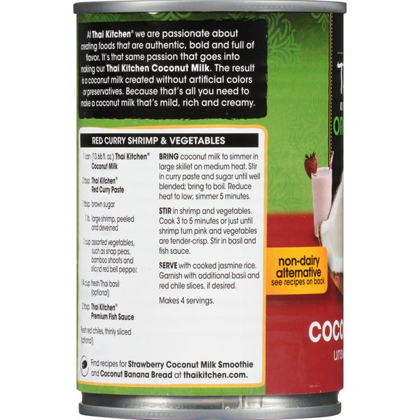 Thai Kitchen Organic Unsweetened Coconut Milk