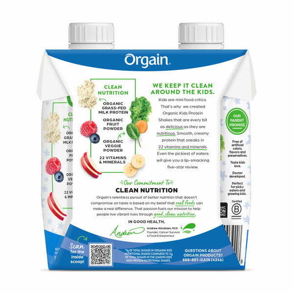 Orgain Organic Kids Nutritional Shake, 22 Vitamins & Minerals - Vanilla