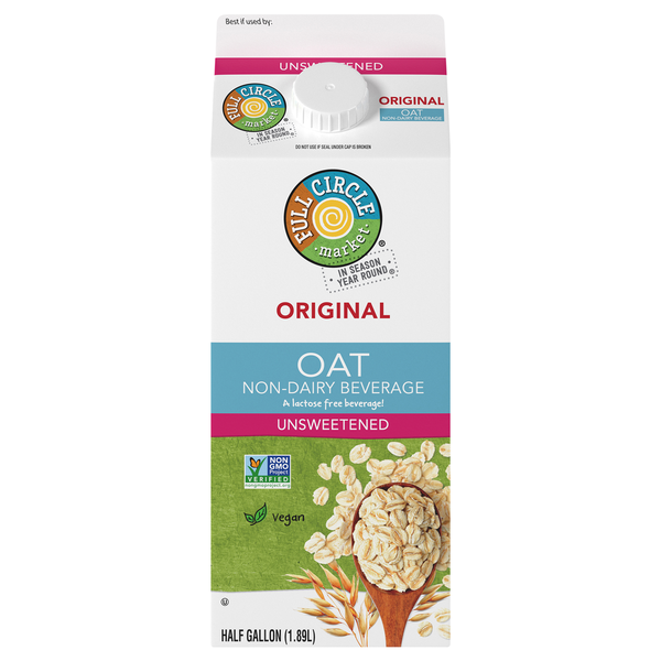 Full Circle Non-Dairy Beverage, Original, Oat, Unsweetened